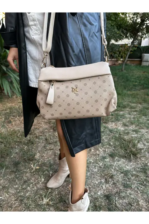 Kadın Vizon El Kol ve 3 bölmeli Omuz Çantası Kaliteli İşçilik Şık Tasarım